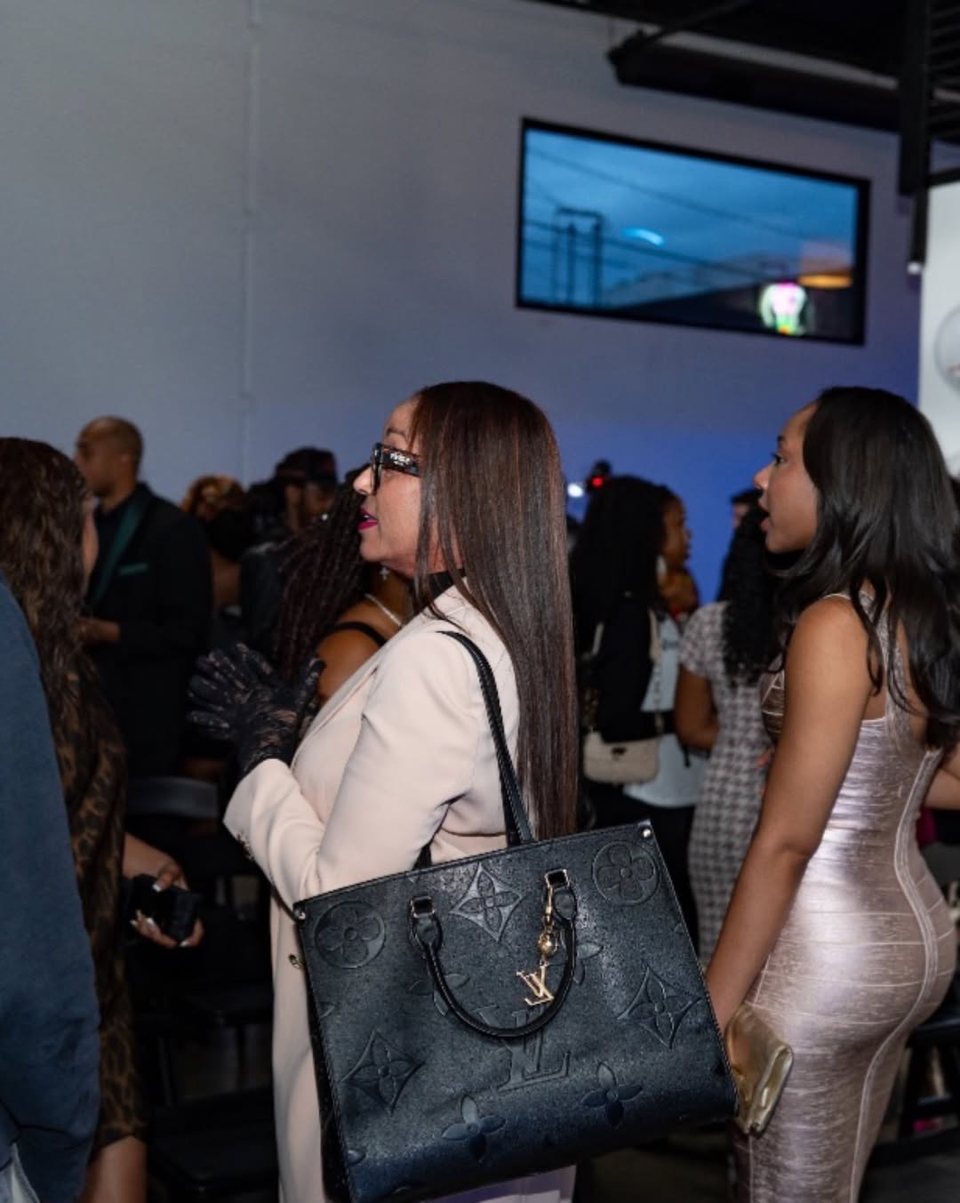 Guests mingling after the panel